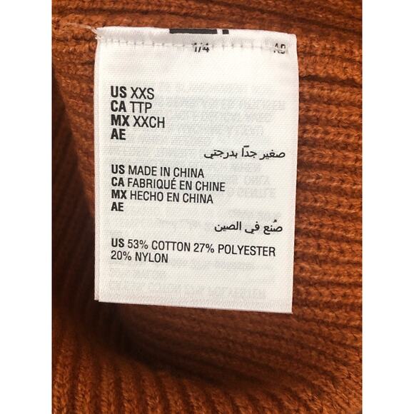 On 34th Women's Size XXS  V-Neck Ribbed Knit Sweater Roasted Pecan NEW - Picture 6 of 7